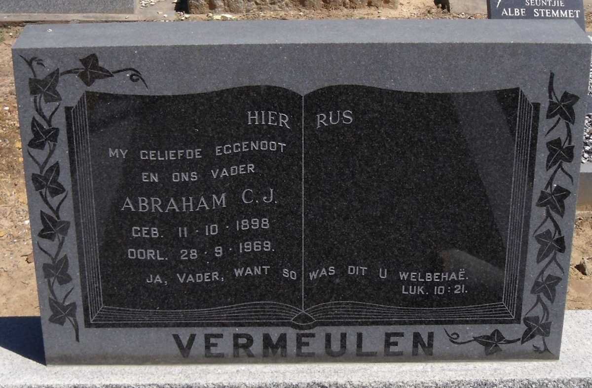VERMEULEN Abraham C.J. 1898-1969