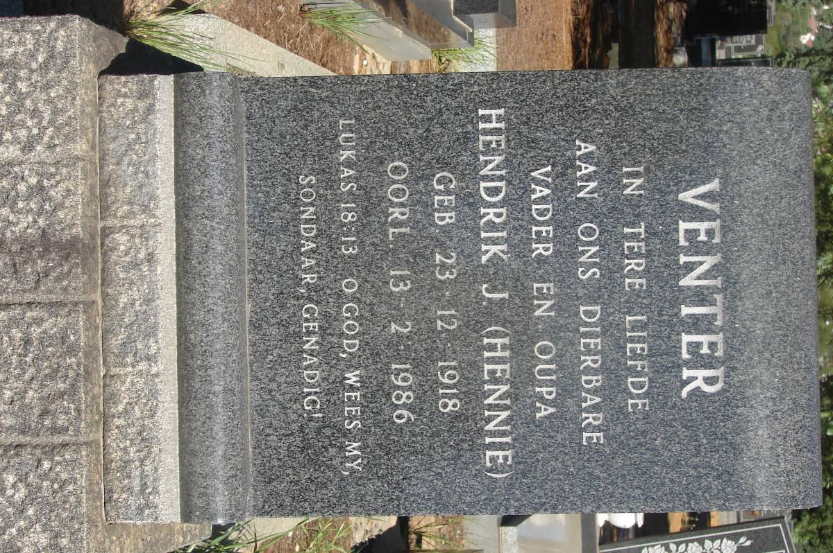 VENTER Hendrik J. 1918-1986