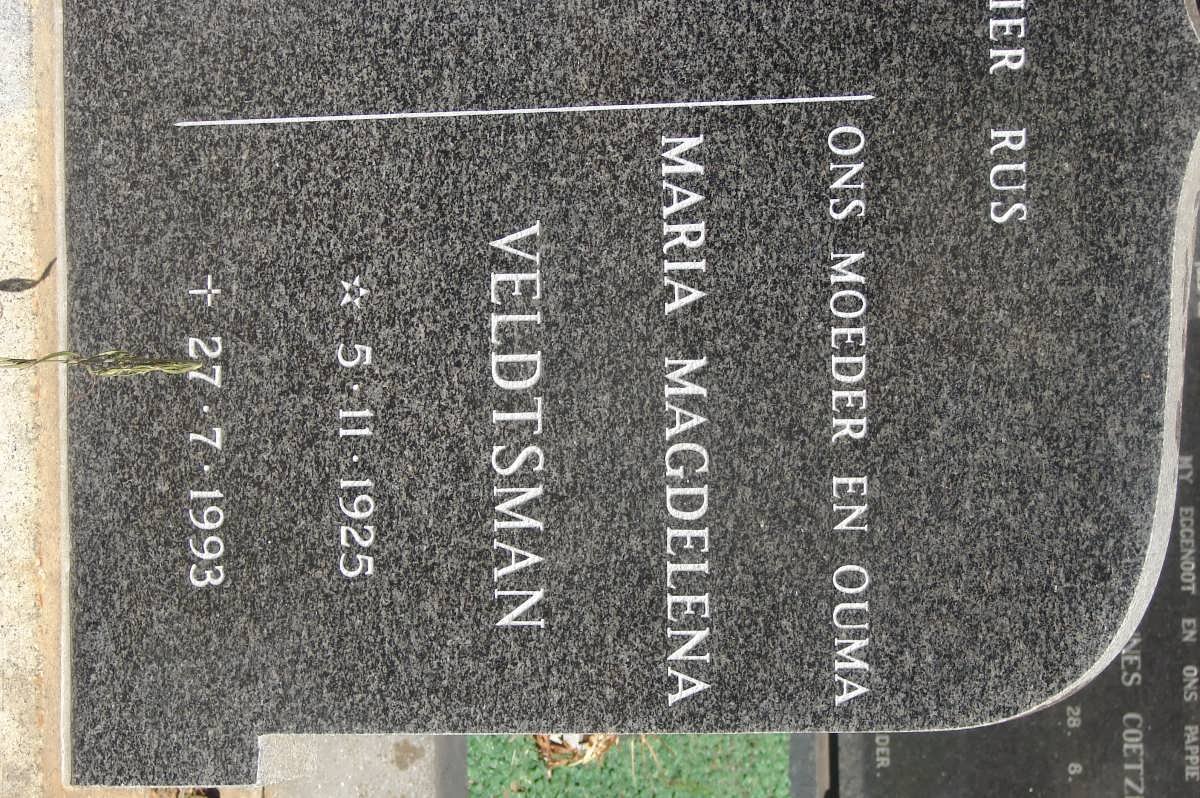 VELDTSMAN Maria Magdalena 1925-1993