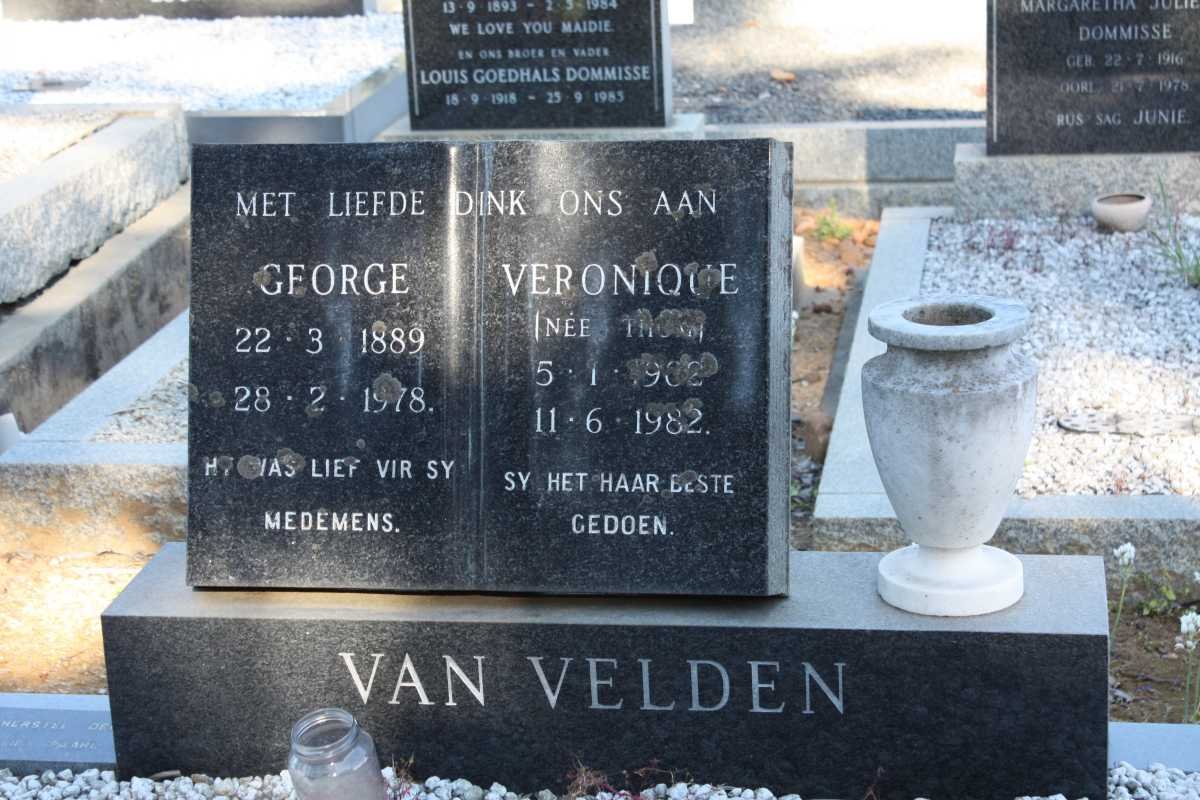 VELDEN George, van 1889-1978 &amp; Veronique THOM 1902-1982