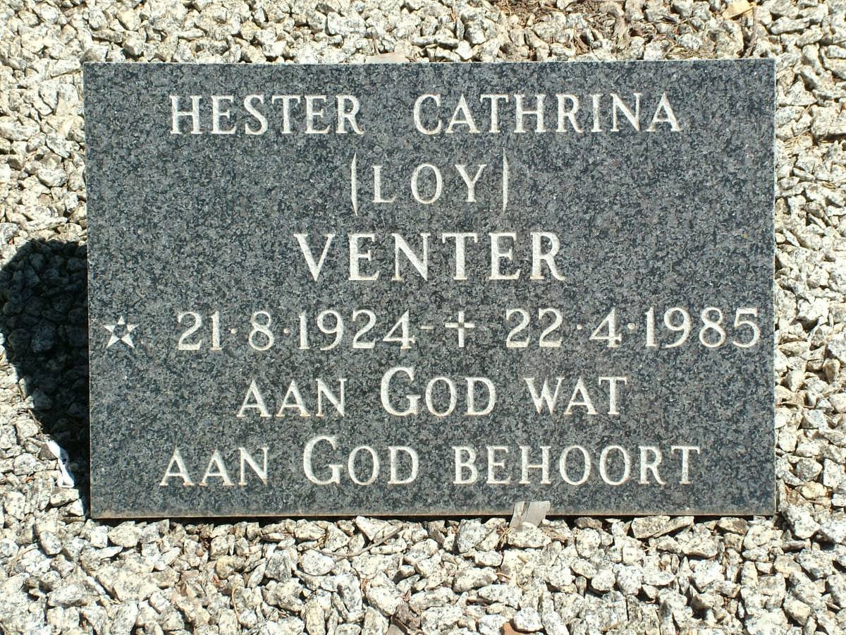 VENTER Hester Cathrina 1924-1985