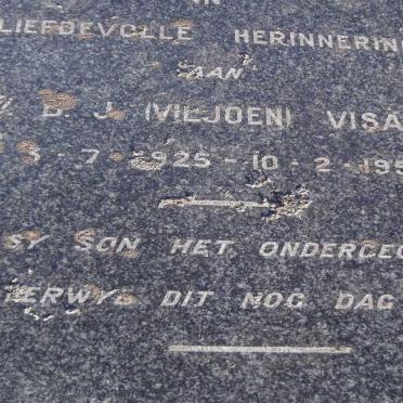 VISAGIE W.B.J. 1925-1950