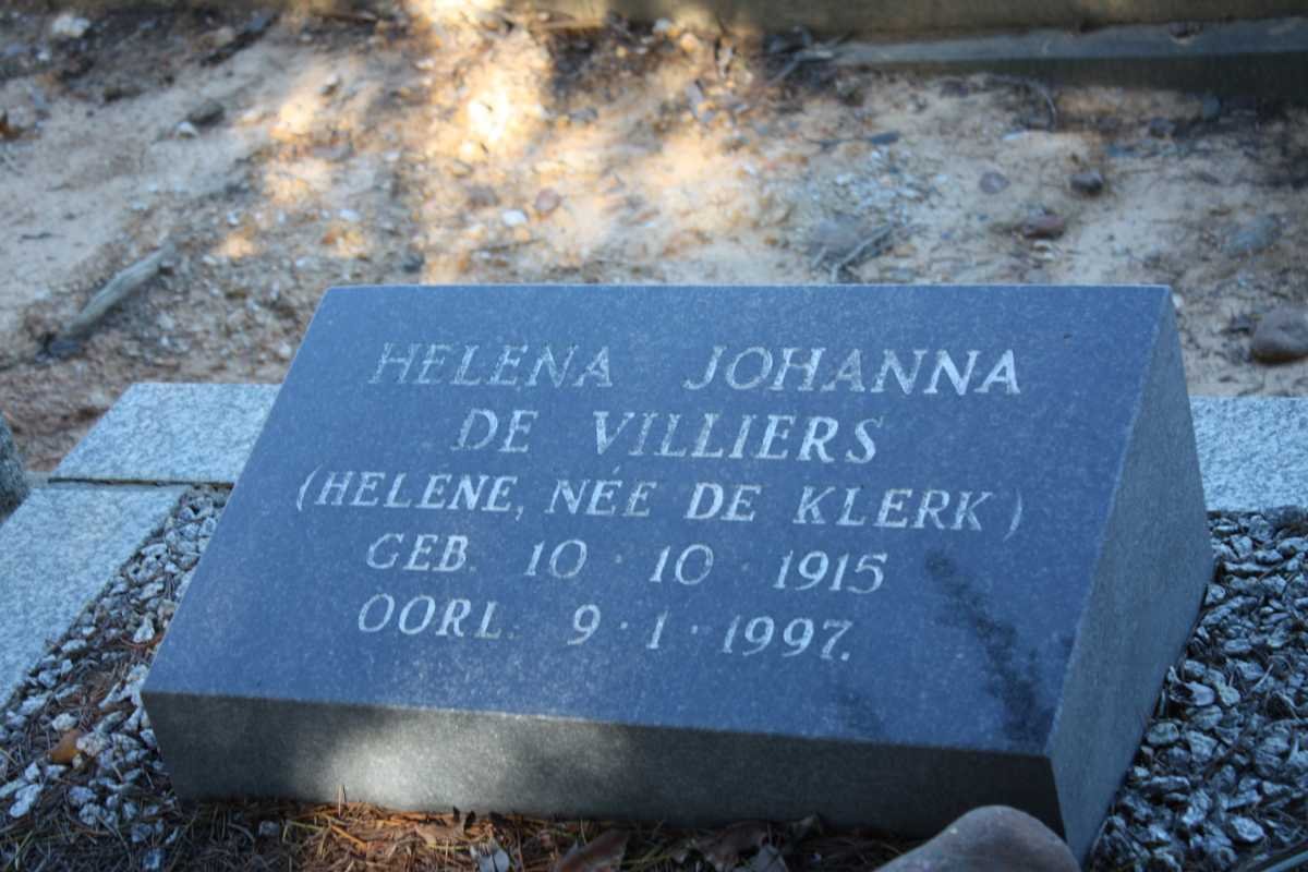 VILLIERS Helena Johanna, de nee DE KLERK 1915-1997