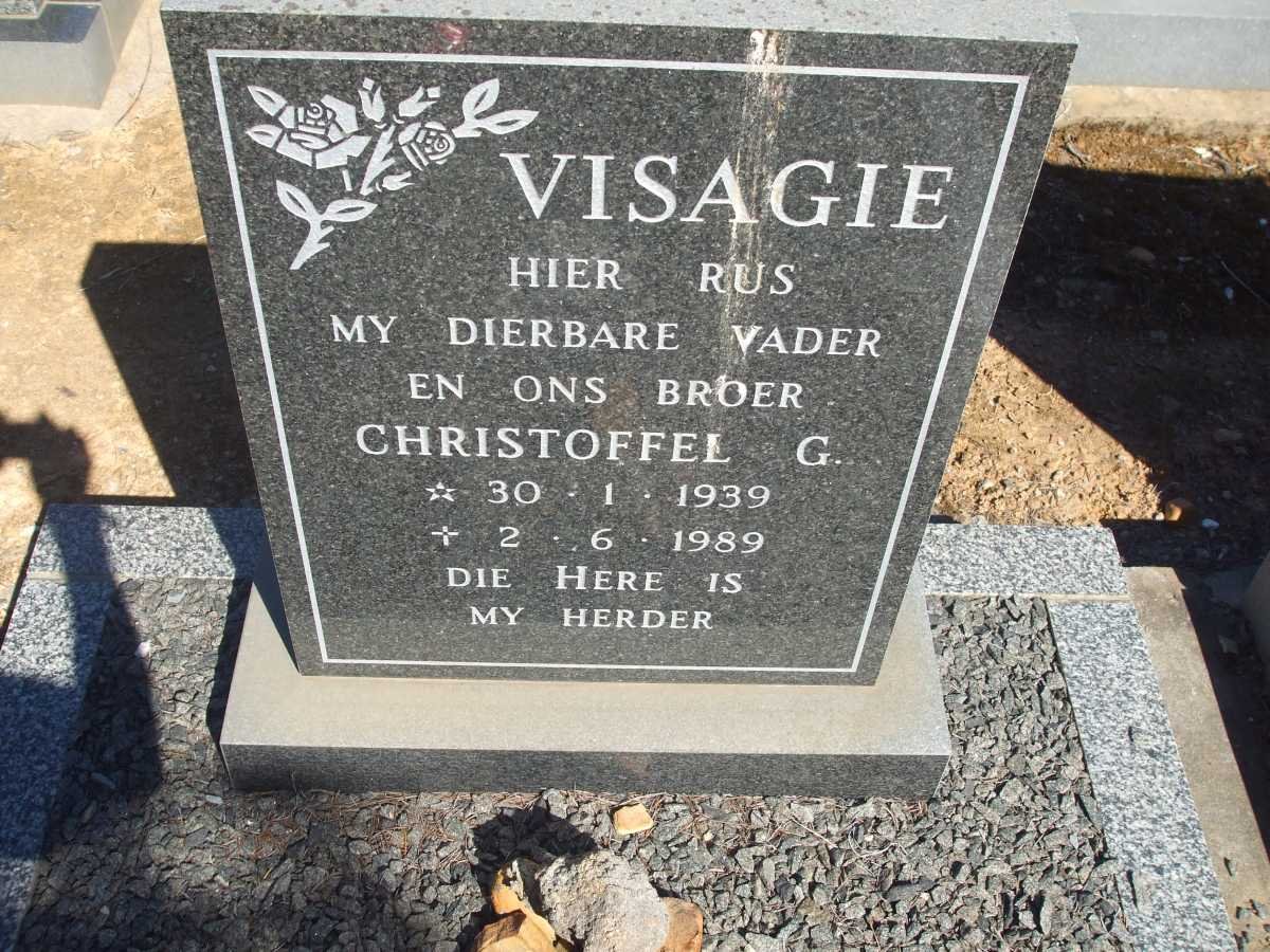 VISAGIE Christoffel G. 1939-1989