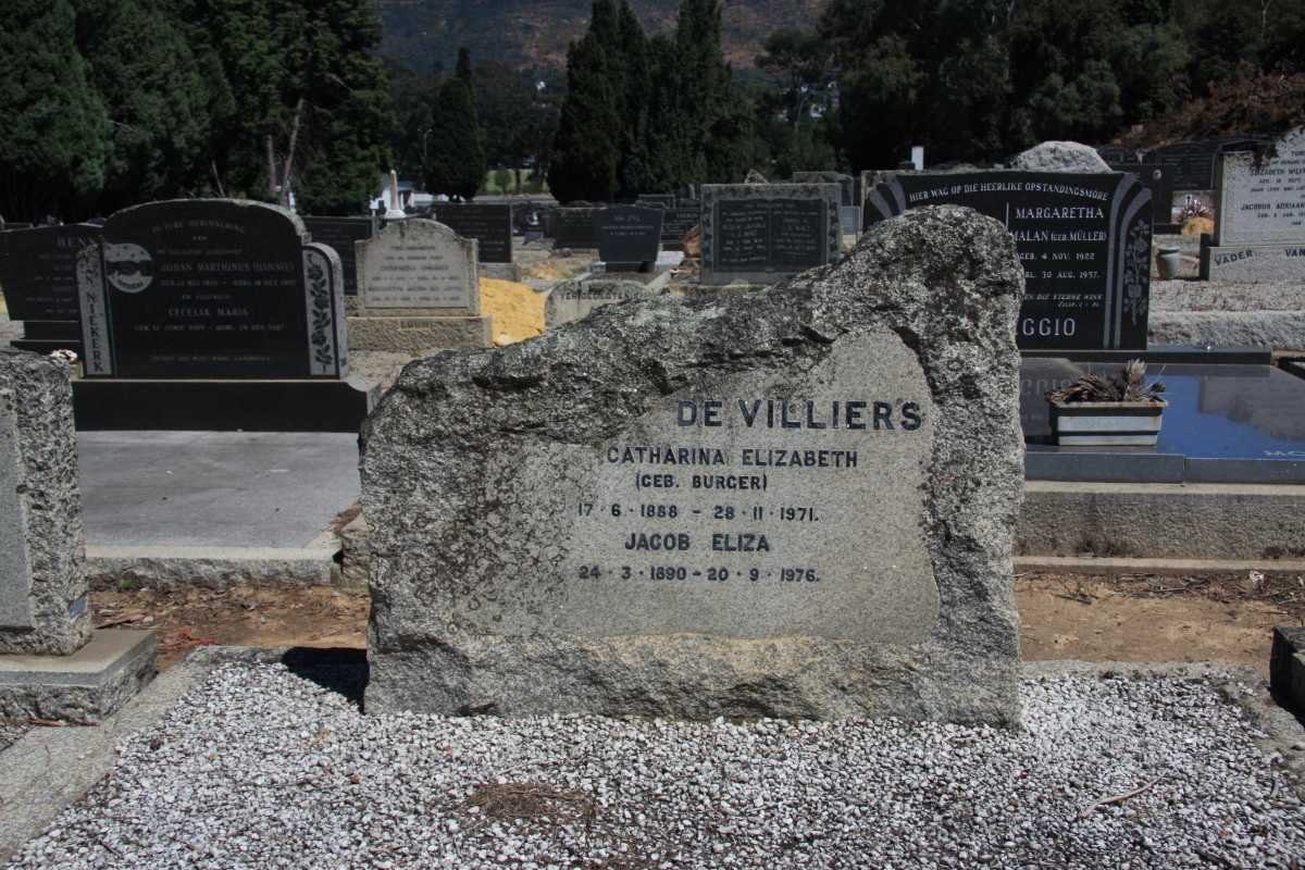 VILLIERS Jacob Eliza, de 1890-1976 &amp; Catharina Elizabeth BURGER 1888-1971