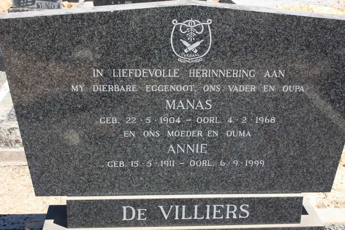 VILLIERS Manas, de 1904-1968 &amp; Annie 1911-1999