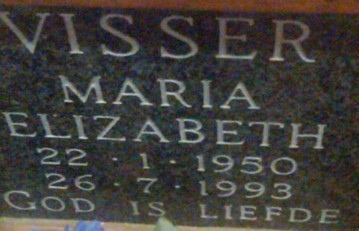 VISSER Maria Elizabeth 1950-1993