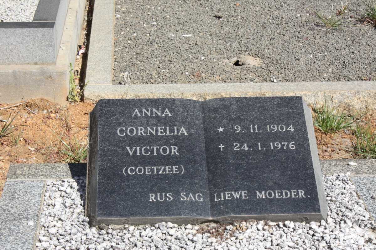 VICTOR Anna Cornelia nee COETZEE 1904-1976