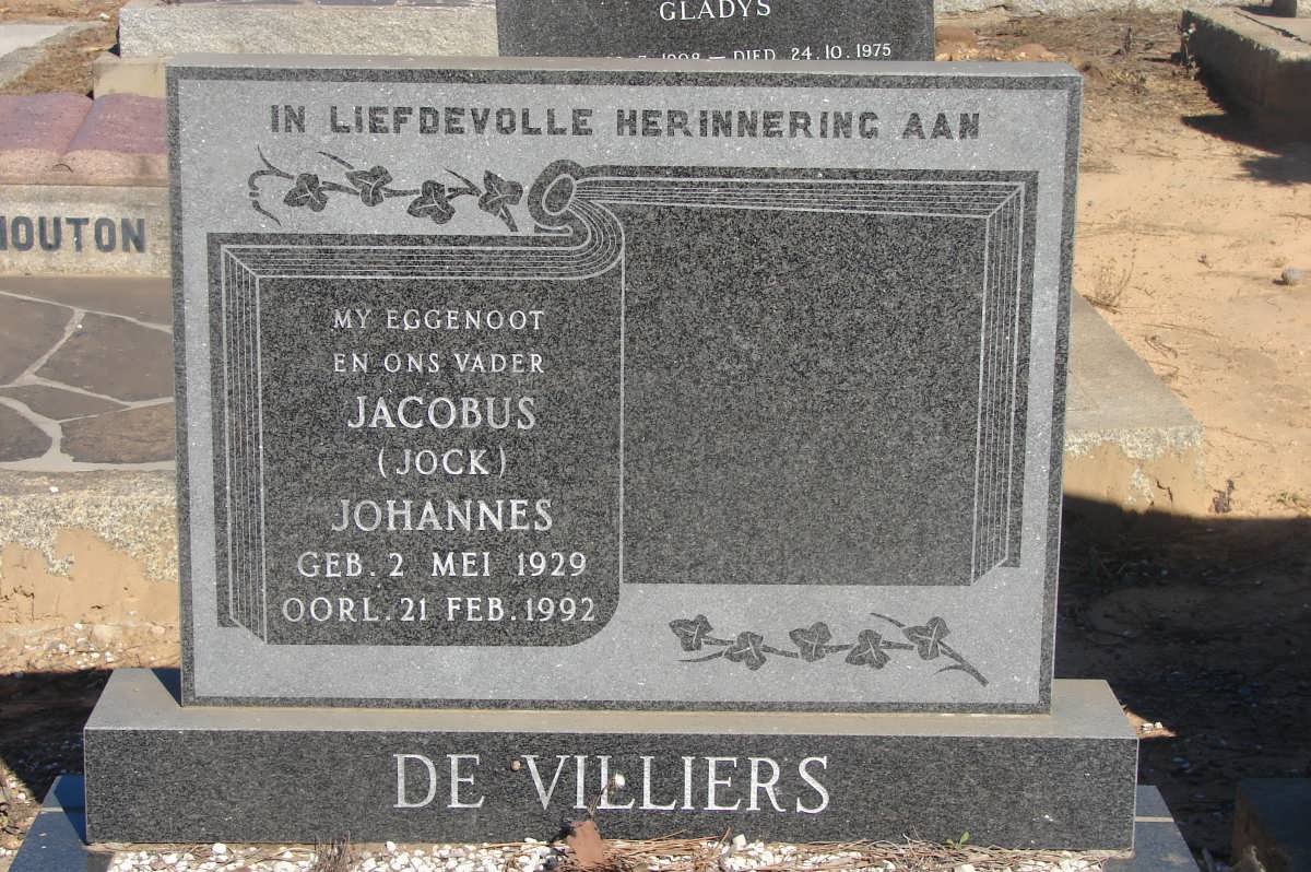 VILLIERS Jacobus Johannes, de 1929-1992