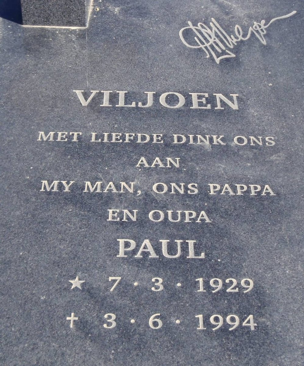 VILJOEN Paul 1929-1994