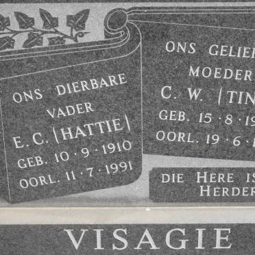 VISAGIE E.C. 1910-1991 &amp; C.W. 1920-1991