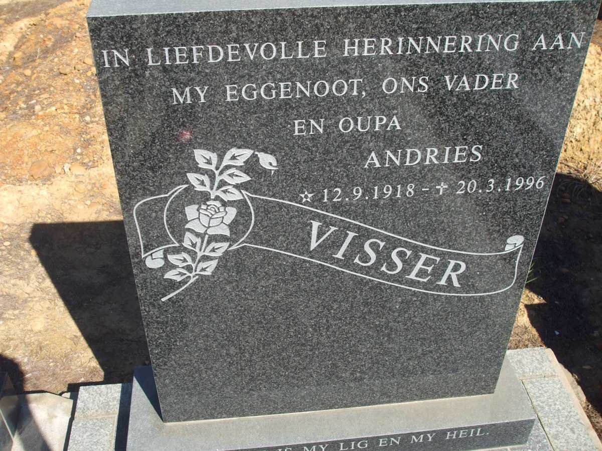 VISSER Andries 1918-1996