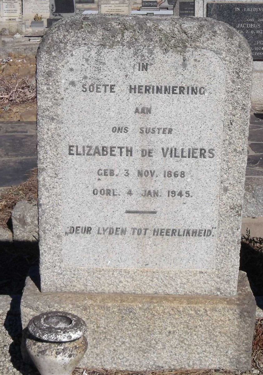 VILLIERS Elizabeth, de 1868-1945