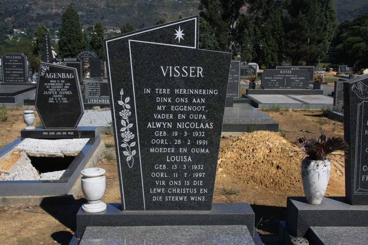 VISSER Alwyn Nicolaas 1932-1991 &amp; Louisa 1932-1997