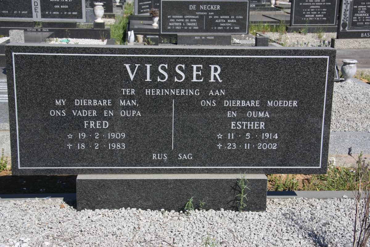 VISSER Fred 1909-1983 &amp; Esther 1914-2002