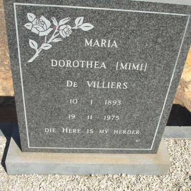 VILLIERS Dorothea, de 1893-1975