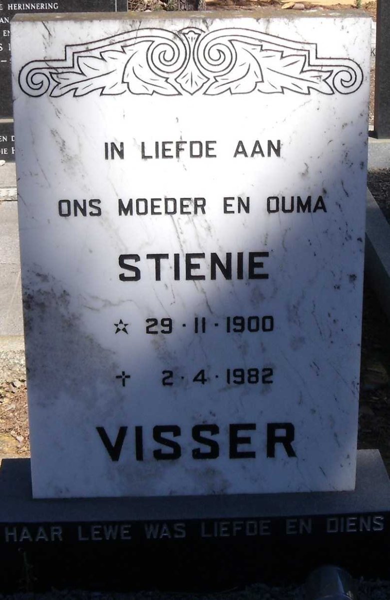 VISSER Stienie 1900-1982