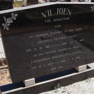 VILJOEN Jacobus Petrus 1919-1972 &amp; Catherina Magdalena 1920-2001