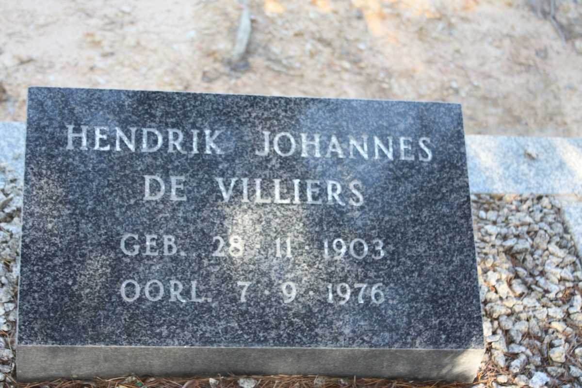 VILLIERS Hendrik Johannes, de 1903-1976