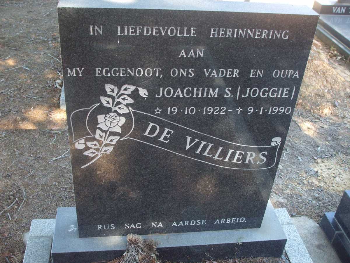 VILLIERS Joachim S., de 1922-1990