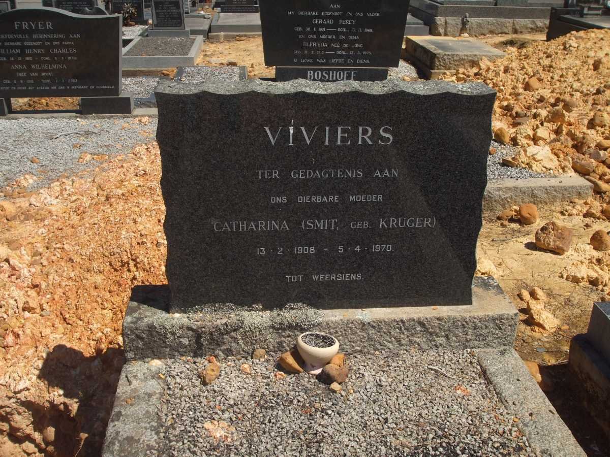 VIVIERS Catharina voorheen SMIT nee KRUGER 1908-1970