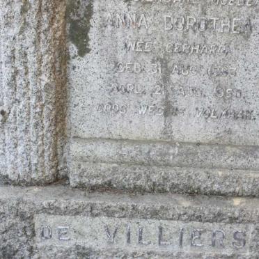 VILLIERS Anna Dorothea, de nee GEBHARD 1883-1960