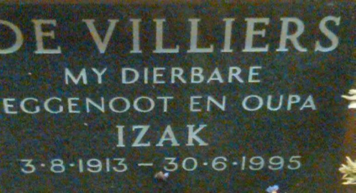 VILLIERS Izak, de 1913-1995