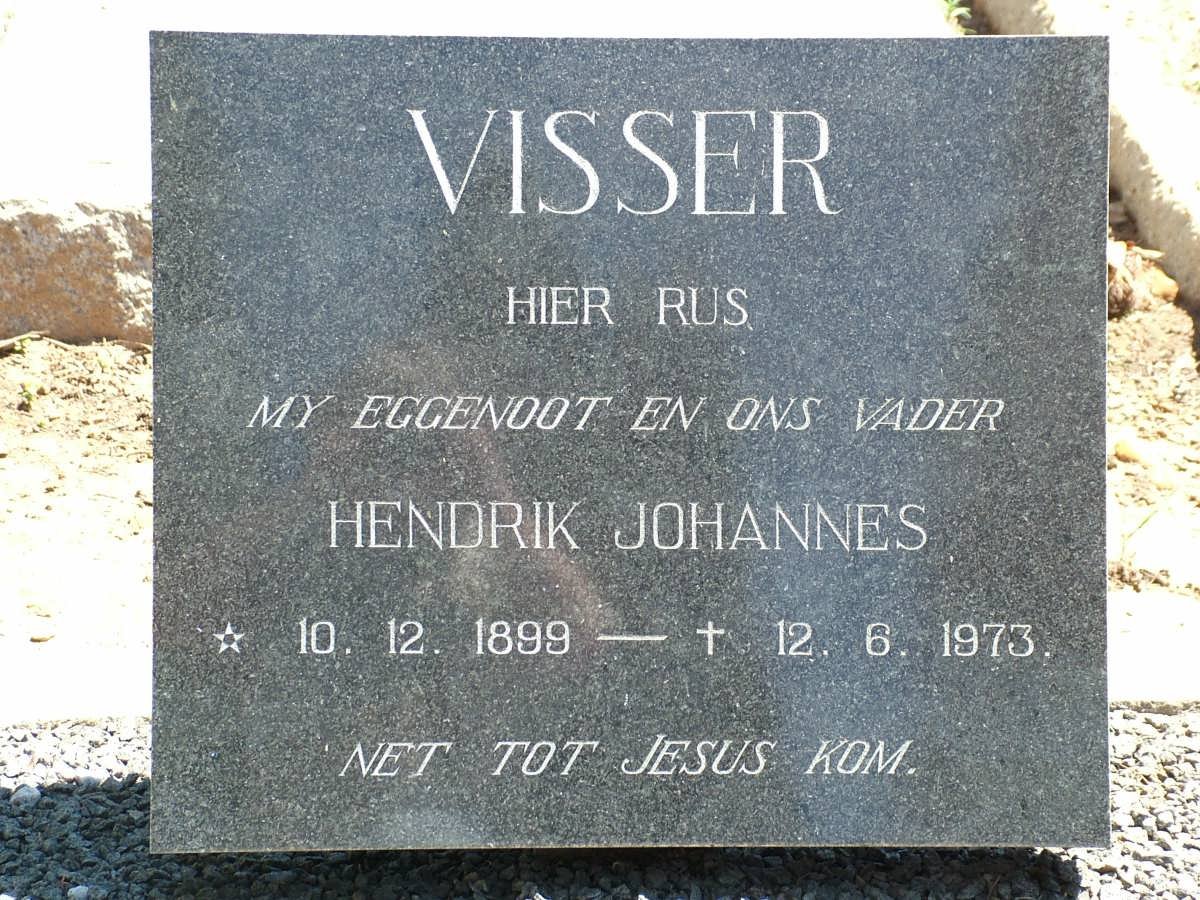VISSER Hendrik Johannes 1899-1973