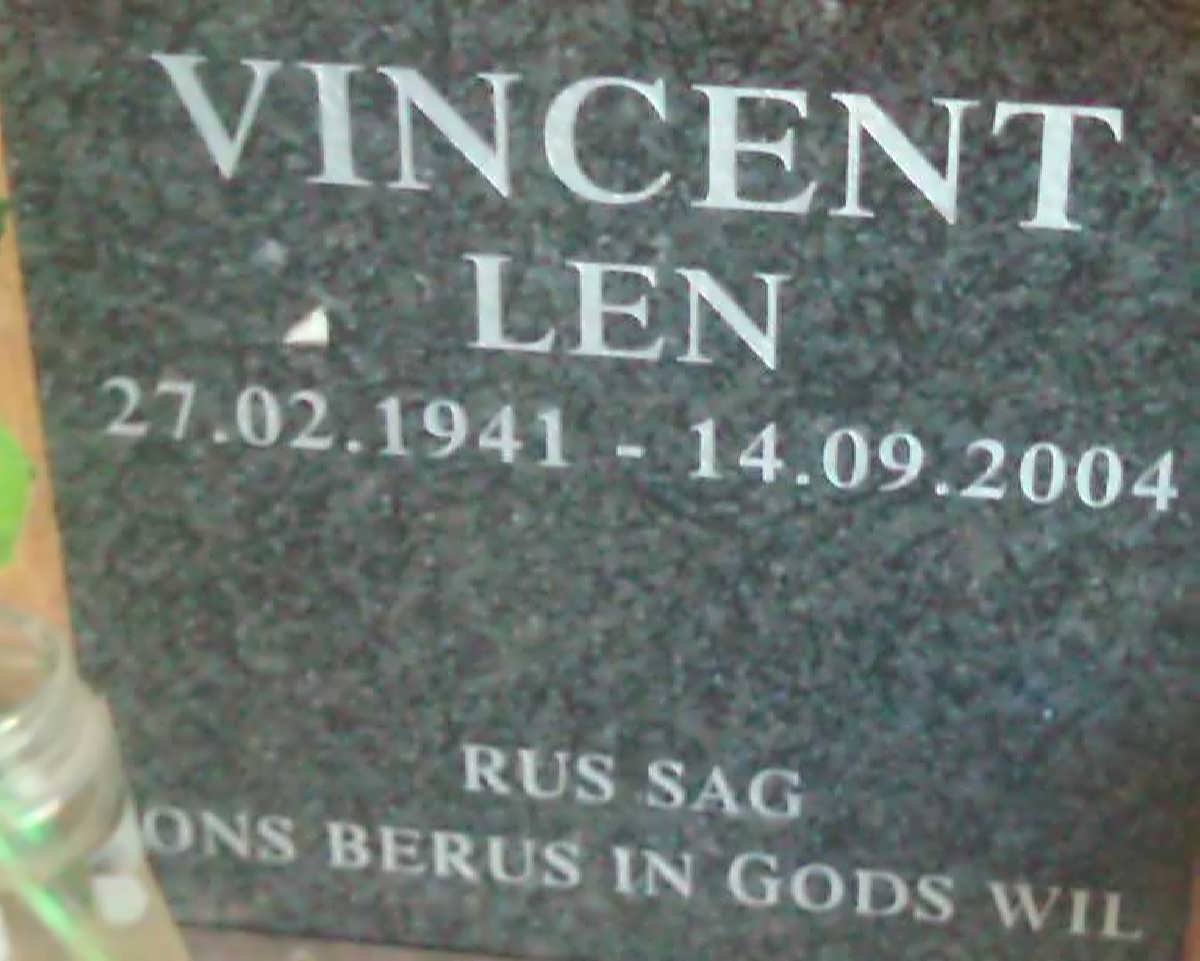 VINCENT Len 1941-2004