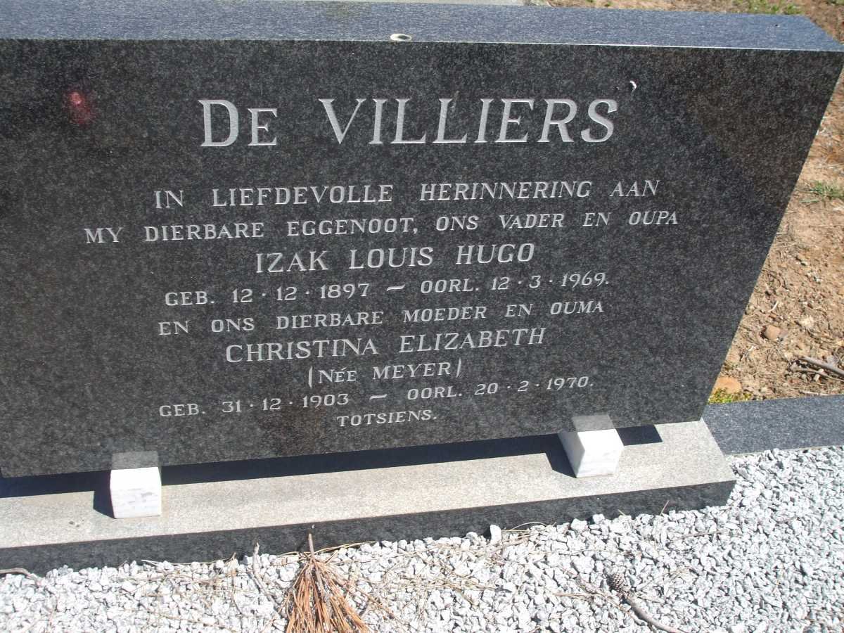 VILLIERS Izak Louis Hugo, de 1897-1969 &amp; Christina Elizabeth MEYER 1903-1970
