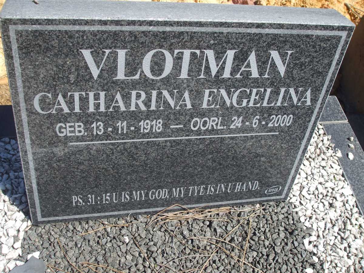 VLOTMAN  Catharina Engelina 1918-2000