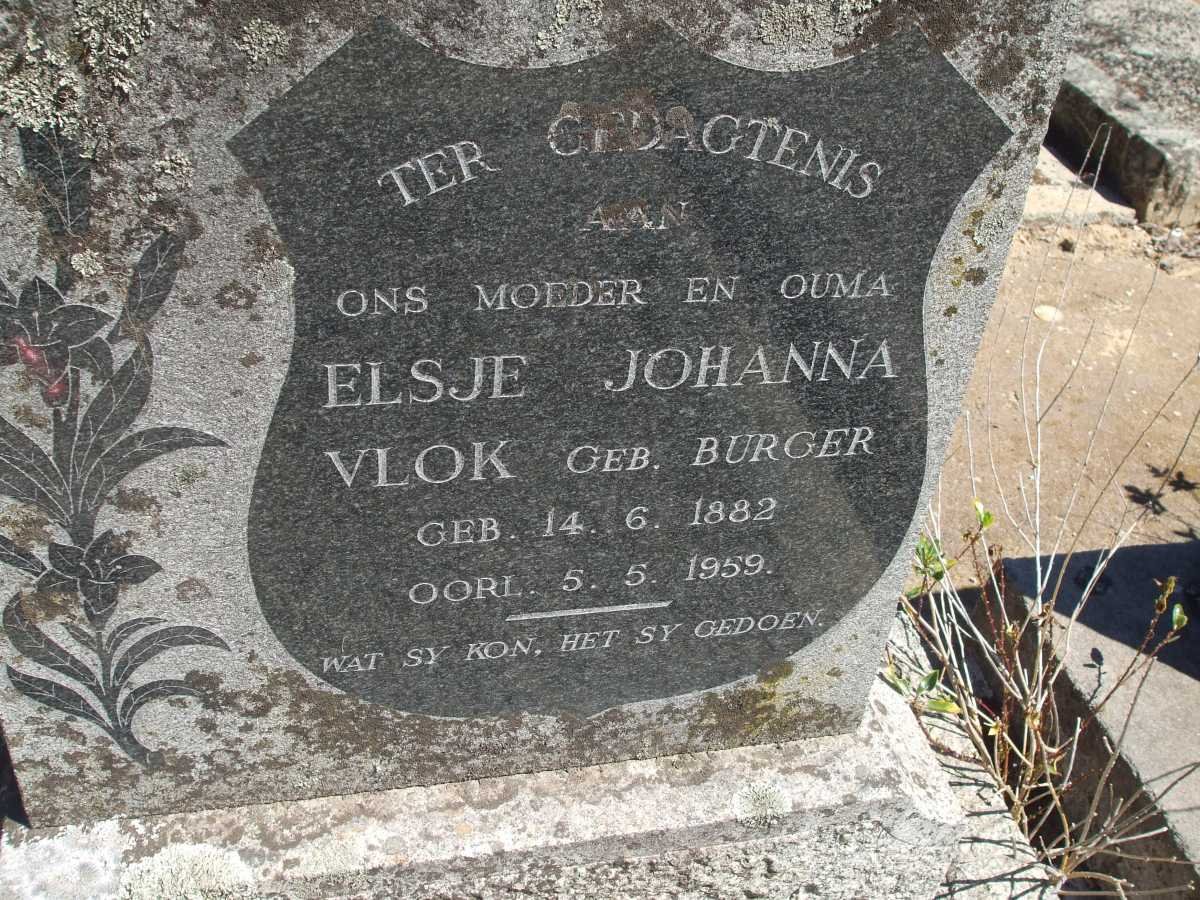 VLOK Elsje Johanna nee BURGER 1882-1959