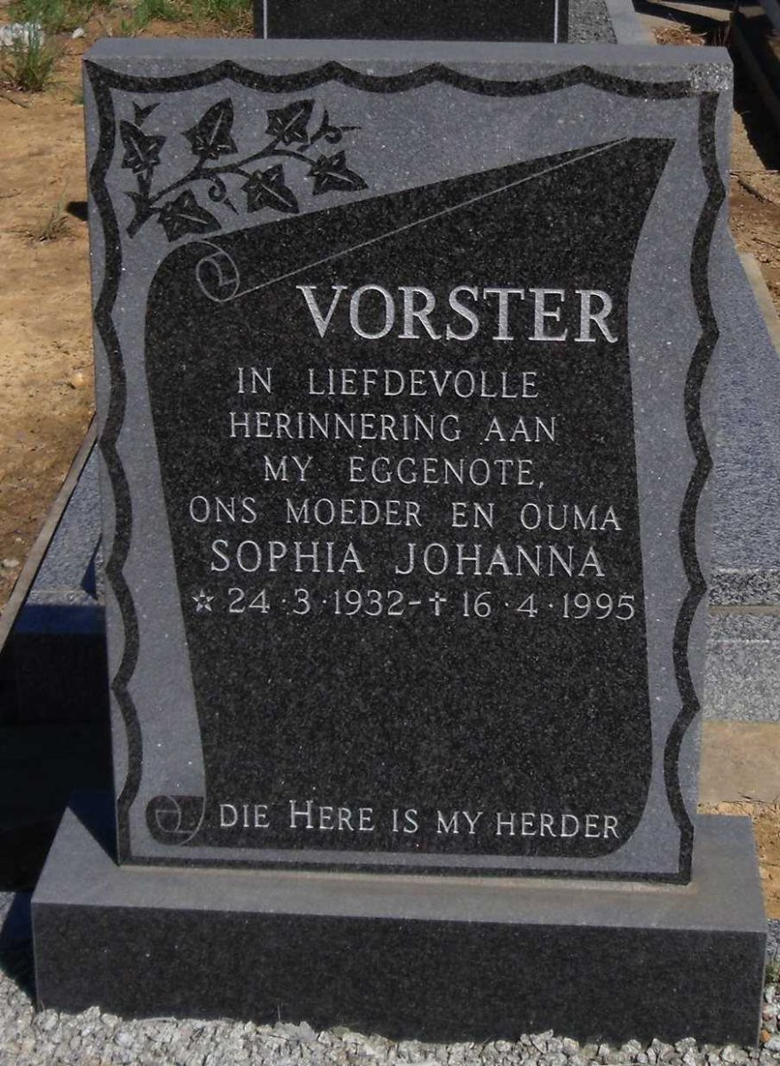 VORSTER Sophia Johanna 1932-1995