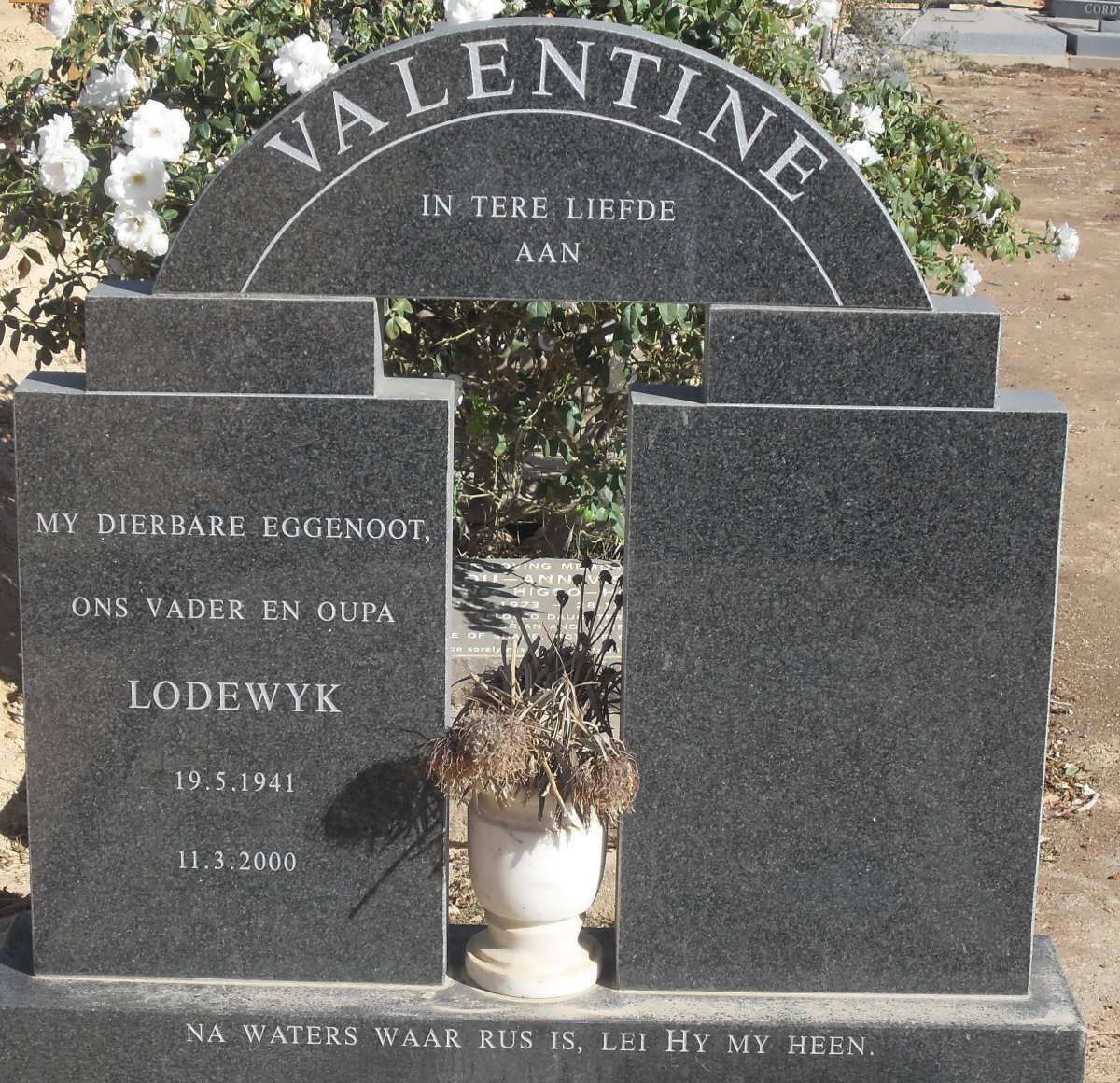 VALENTINE Lodewyk 1941-2000