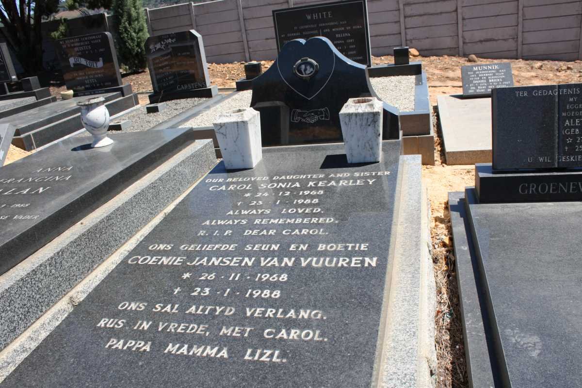 VUUREN Coenie, Jansen van 1968-1988 :: KEARLEY Carol Sonia 1968-1988