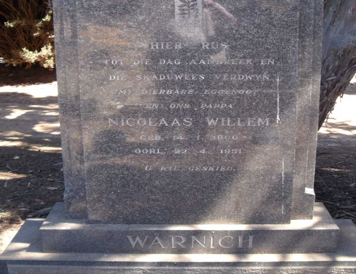 WARNICH Nicolaas Willem 1900-1951