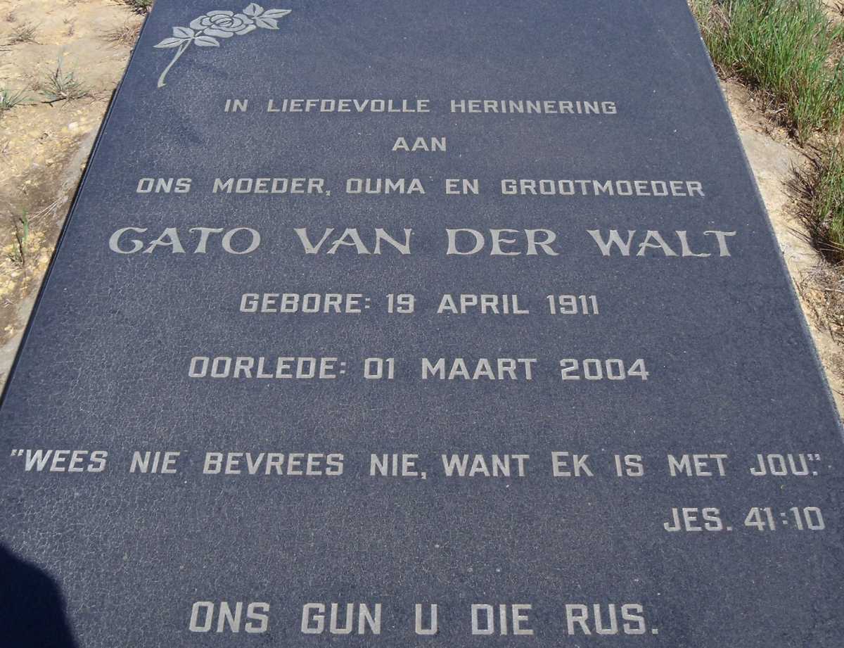 WALT Gato, van der 1911-2004