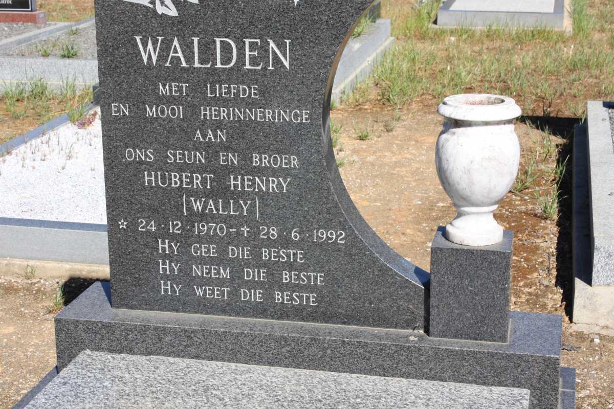 WALDEN Hubert Henry 1970-1992