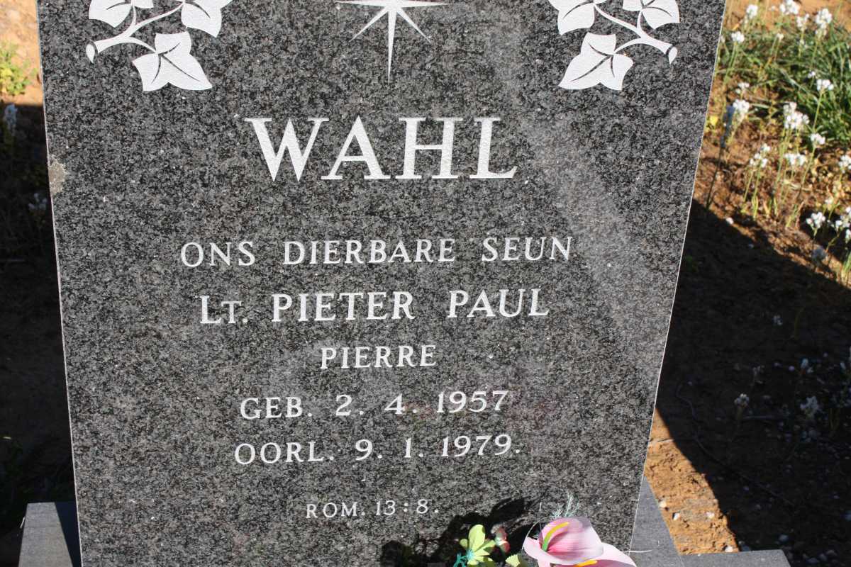 WAHL Pieter Paul 1957-1979
