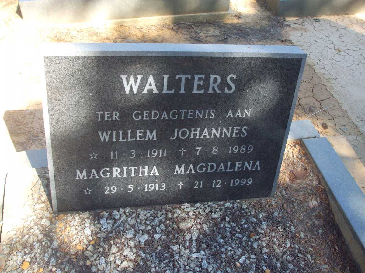 WALTERS Willem Johannes 1911-1989 & Magritha Magdalena 1913-1999