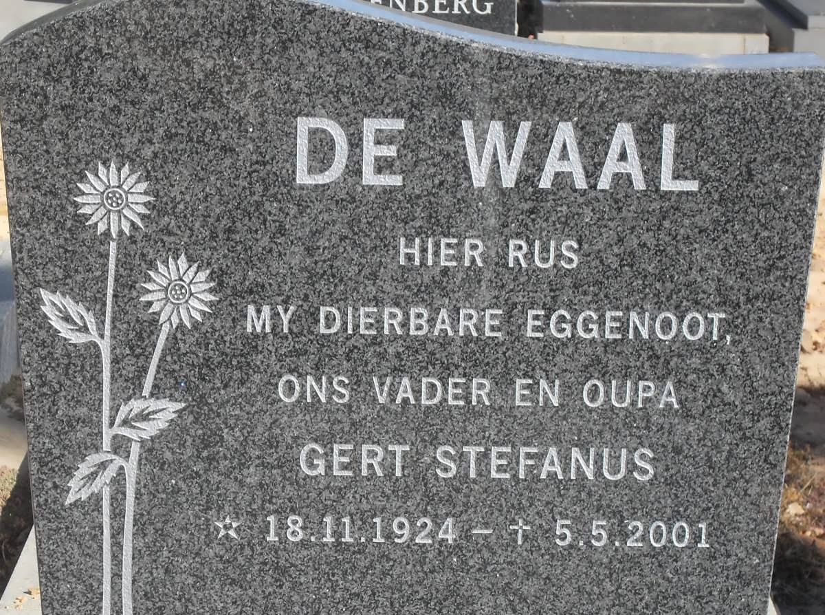 WAAL Gert Stefanus, de 1924-2001