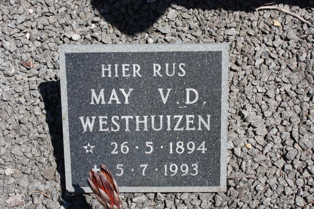 WESTHUIZEN May, V.D. 1894-1993