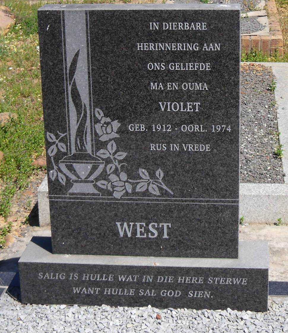 WEST Violet 1912-1974