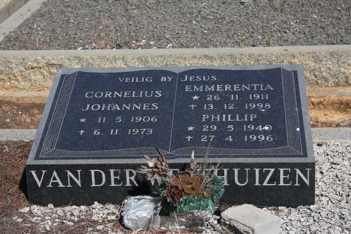 WESTHUIZEN Cornelius Johannes, van der 1906-1973 & Emmerentia 1911-1998 :: VAN DER WESTHUIZEN Phillip 1940-1996