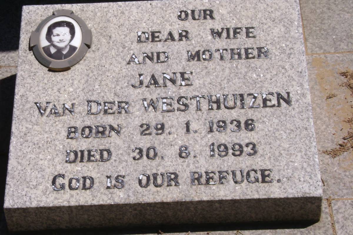 WESTHUIZEN Jane, van der 1936-1993