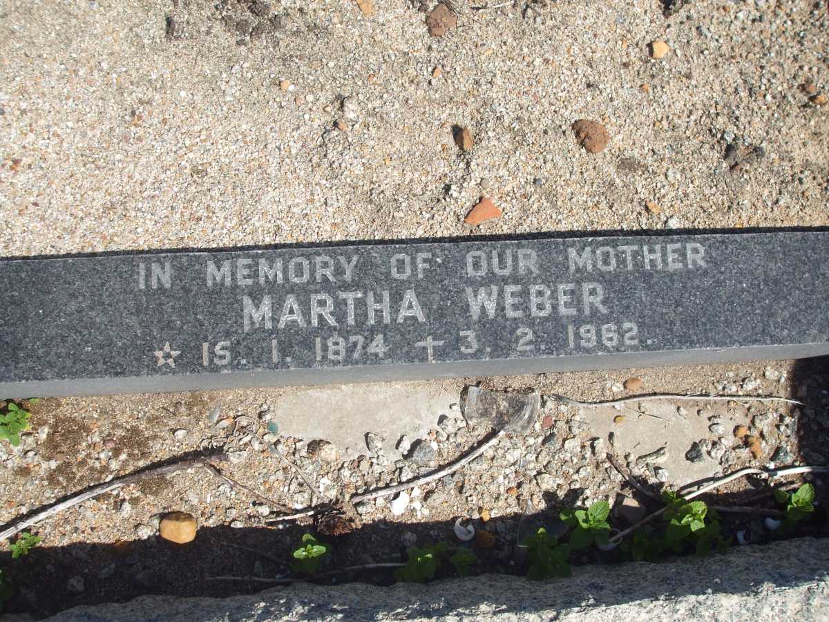 WEBER Martha 1874-1962