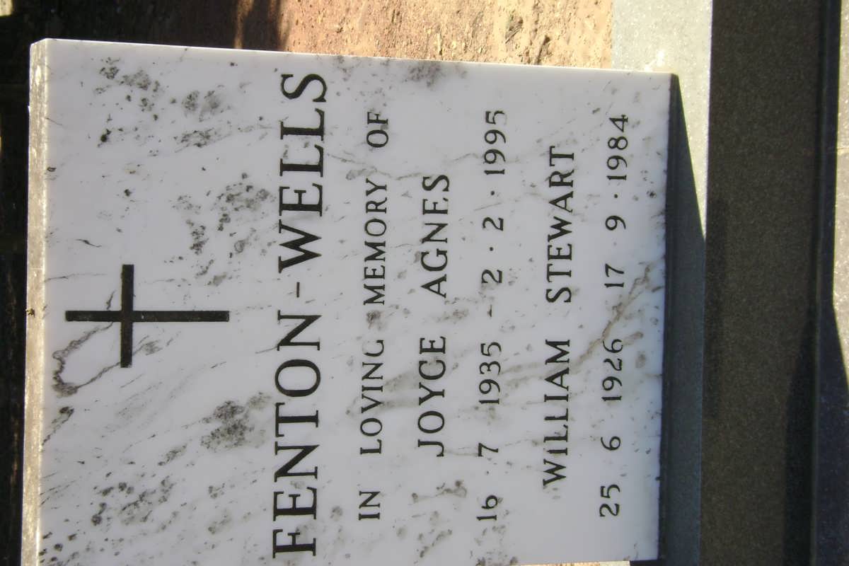WELLS William Stewart, Fenton 1926-1984 & Joyce Agnes 1935-1995