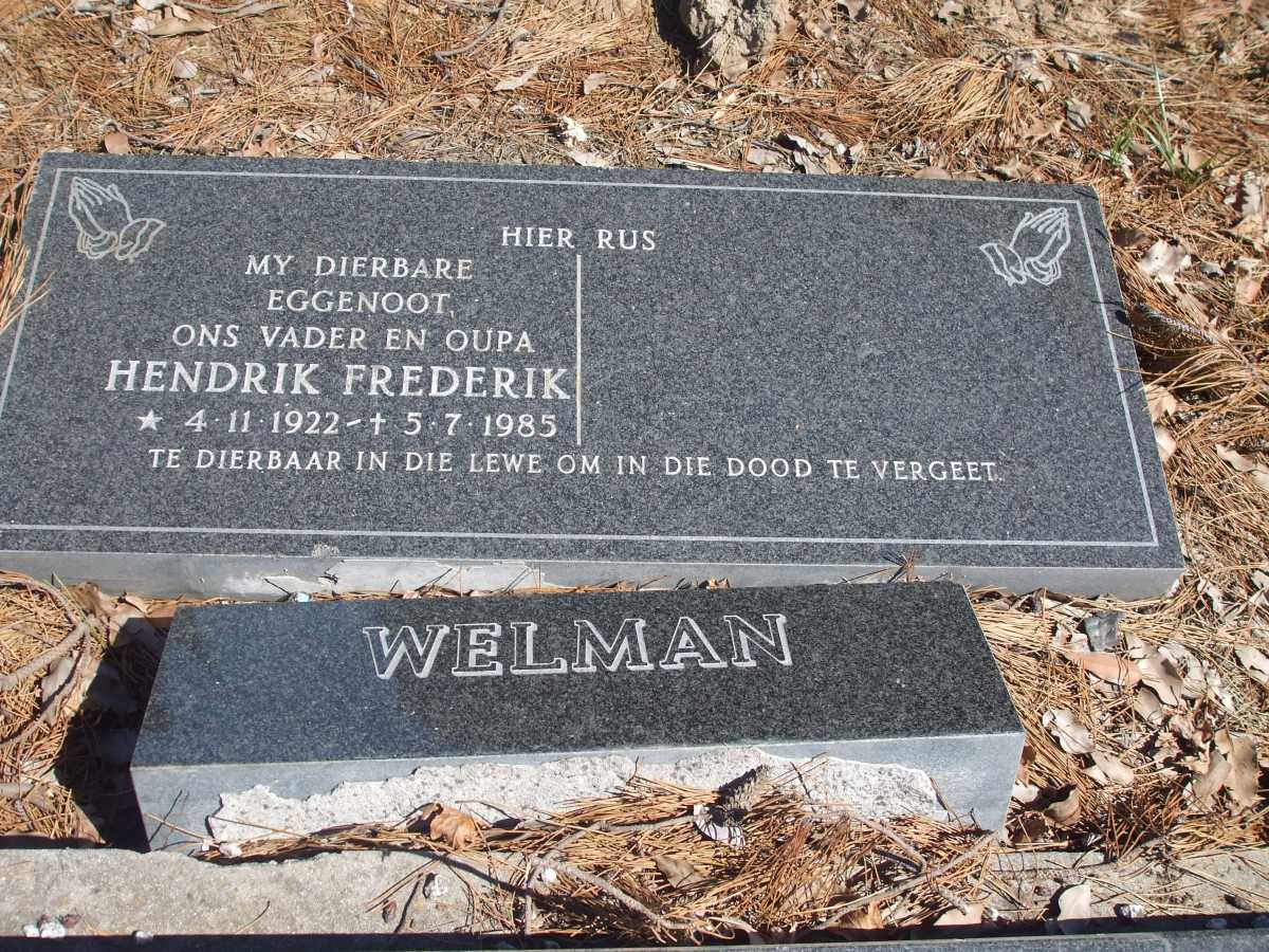 WELMAN Hendrik Frederik 1922-1985