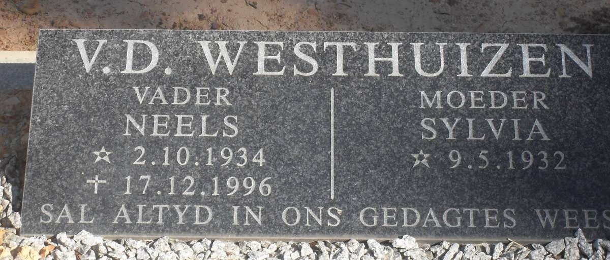 WESTHUIZEN Neels, V.D. 1934-1996 & Sylvia 1932-