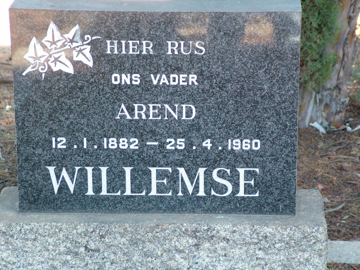 WILLEMSE Arend 1882-1960